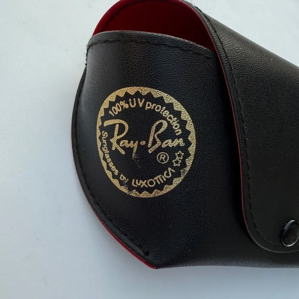 Vintage Ray-Ban Glasses Eyeglasses Sunglasses Case w/ Classic Red Interior‎